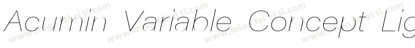 Acumin Variable Concept Light字体转换